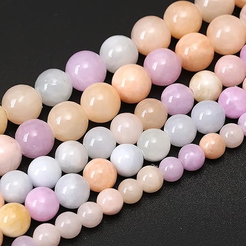 Miniatura 7 de Cuentas de larimar - 36 cuentas redondas sueltas de 0.394 pulgadas (0.394 in) para la fabricación de joyas, piedras preciosas curativas de cristal