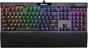 Corsair K70 RGB MK.2 RAPIDFIRE Low Profile - Backlit RGB LED - USB Passthrough &amp; Media Controls - Fastest &amp; Linear Low Profile - Cherry MX Speed