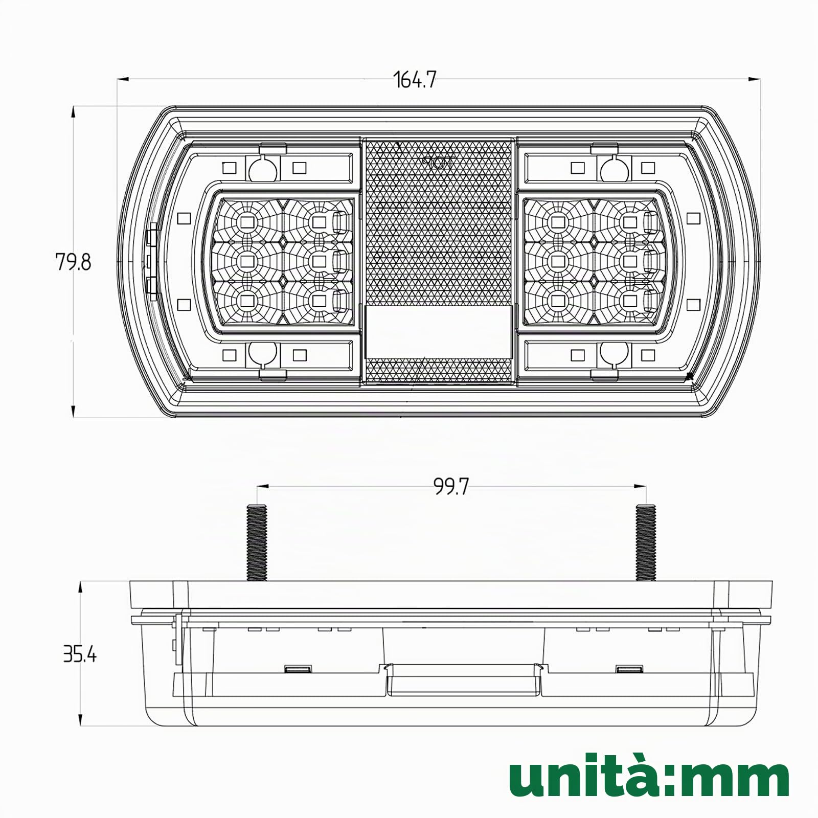 12/24V 2PCS Luci Posteriori per Rimorchio LED,Fanali Posteriori led 12V Lampada del Freni Illuminazione Dell'indicatore Luce di Posizione Effetto Neon Impermeabile per Caravan Furgone E-Mark
