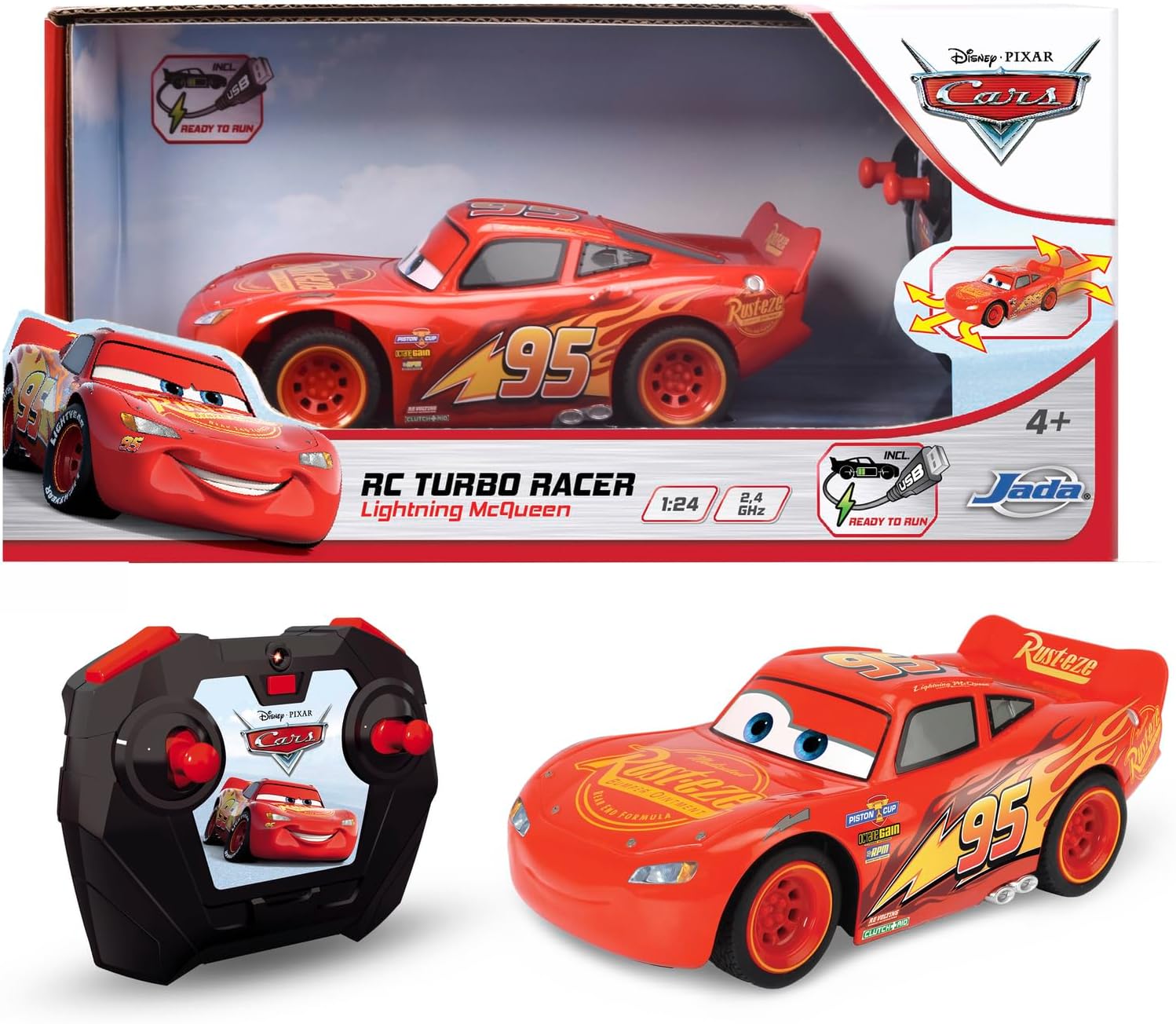 Dickie 3 Lightning McQueen Turbo Racer