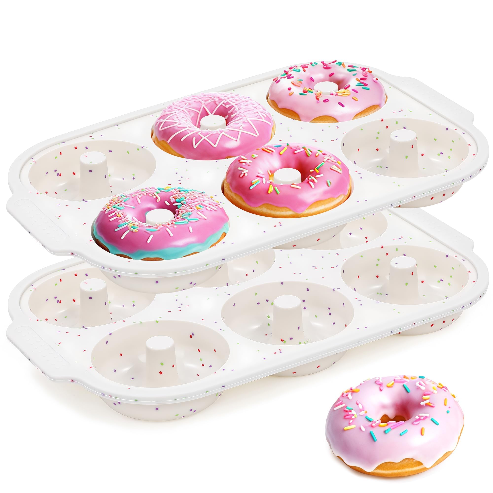 KASHME Silicone Donut Pan with Metal Reinforced Frame