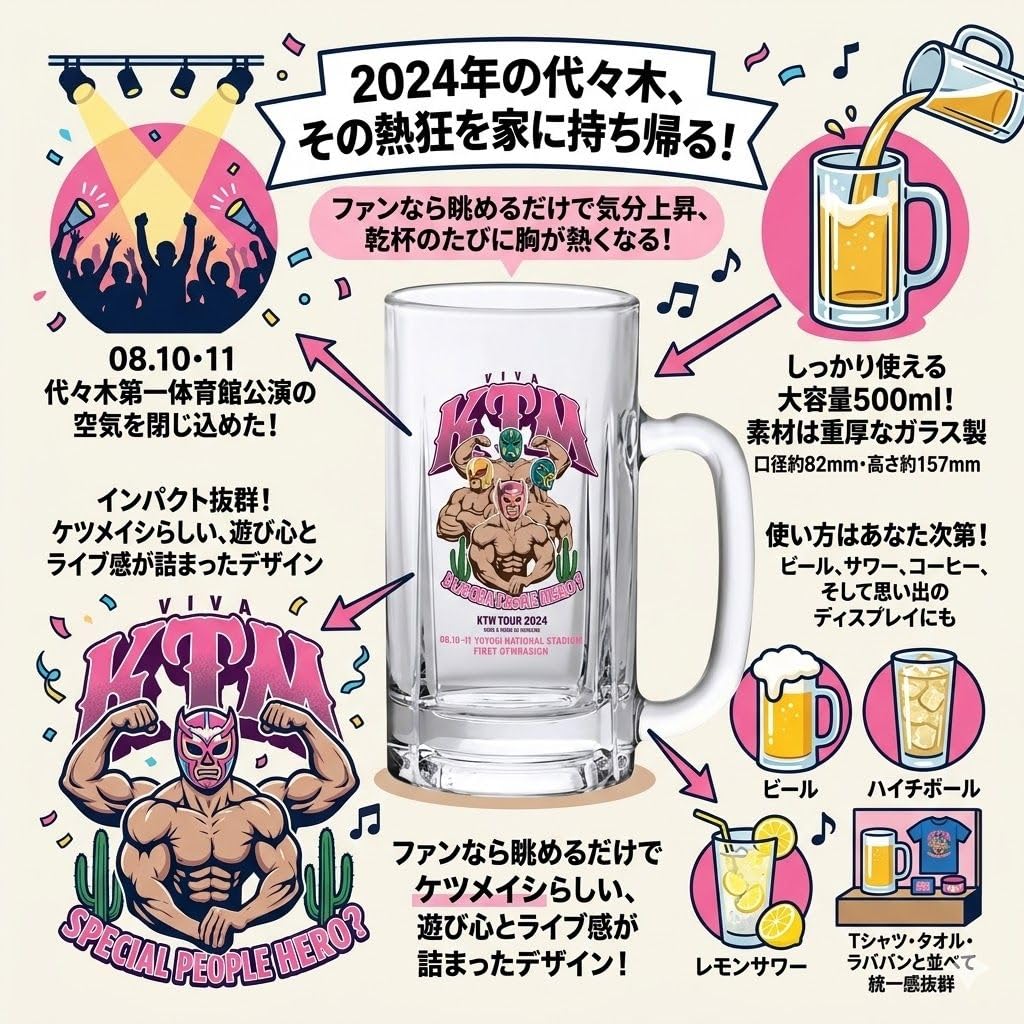 Amazon.co.jp: ケツメイシ KTM TOUR 2024 代々木限定 ジョッキ ビール