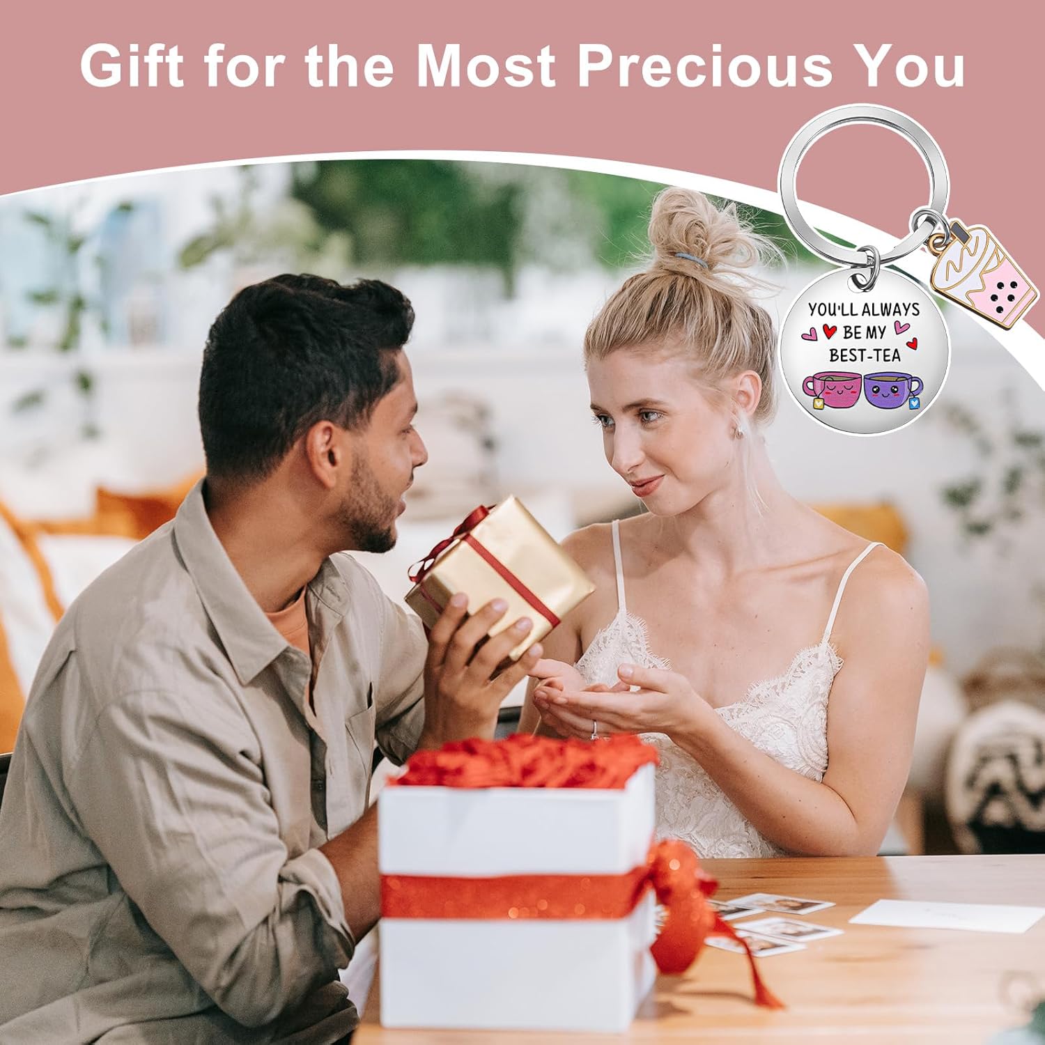 Best Friend Keychain With Box for Women, Stainless Steel Key Chain, Funny Birthday Gift, Christmas Halloween Gifts for Women Long Distance Friendship Best Friend Graduation Coworker Friends - Image 7