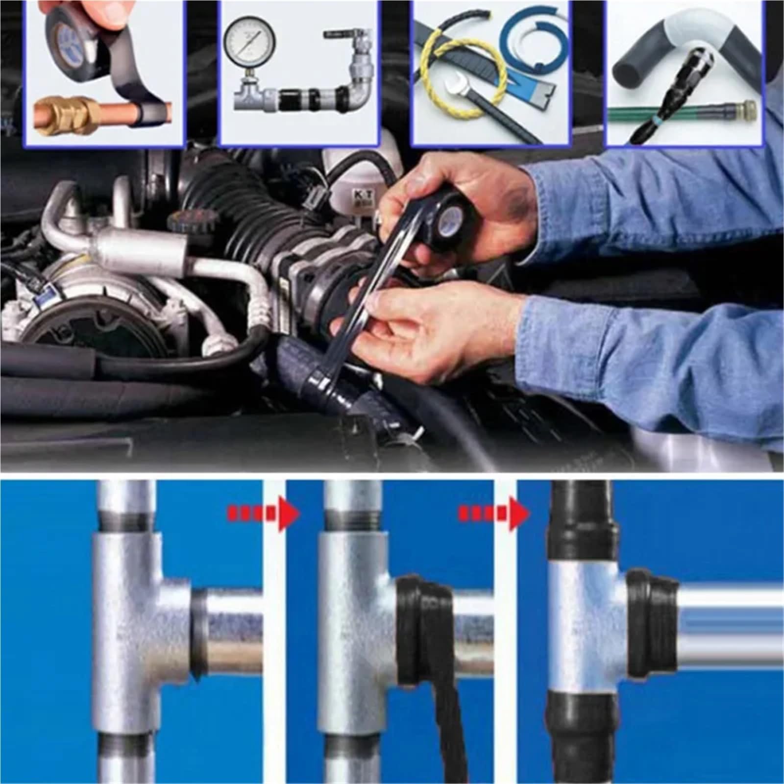 Cinta aislante autofusionable de caucho silicona