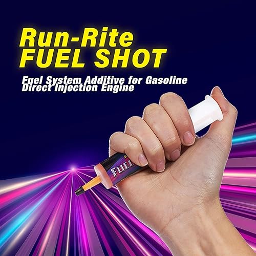 Miniatura 6 de RUN-RITE Fuel Shot - Aditivo de combustible para motores de gasolina, aplicador de jeringa, limpiador de inyector de combustible, limpiador de