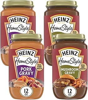‎Heinz ‎HomeStyle Mushroom & Pork Gravy, 12 OZ (Variety Pack)