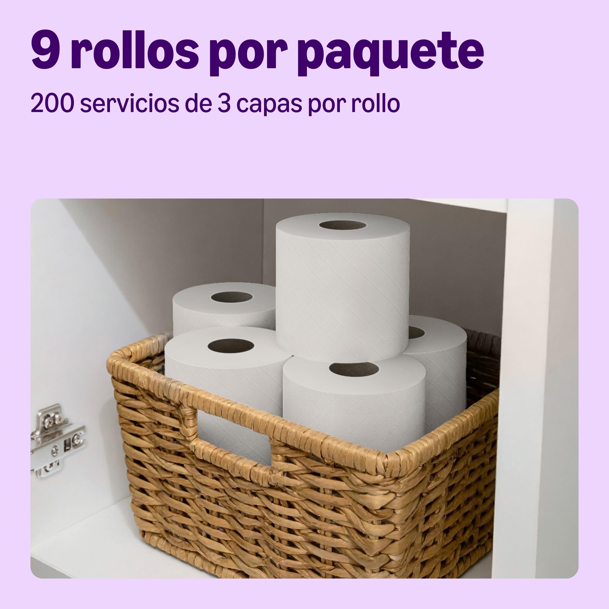 by Amazon Papel Higiénico Supersuave de 3 Capas, 36 Rollos (4 Paquetes de 9), 200 Hojas por Rollo, Con Certificación FSC