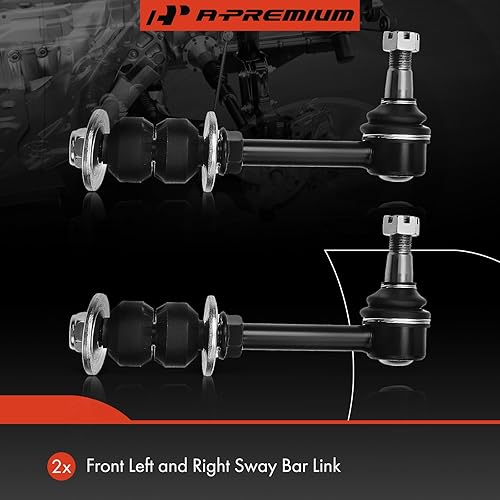 Miniatura 3 de A-Premium 2 eslabones de barra estabilizadora delantera, compatibles con Dodge Ram 1500 2000-2001, Ram 2500 2000-2002, Ram 3500 2000-2002, solo 4WD