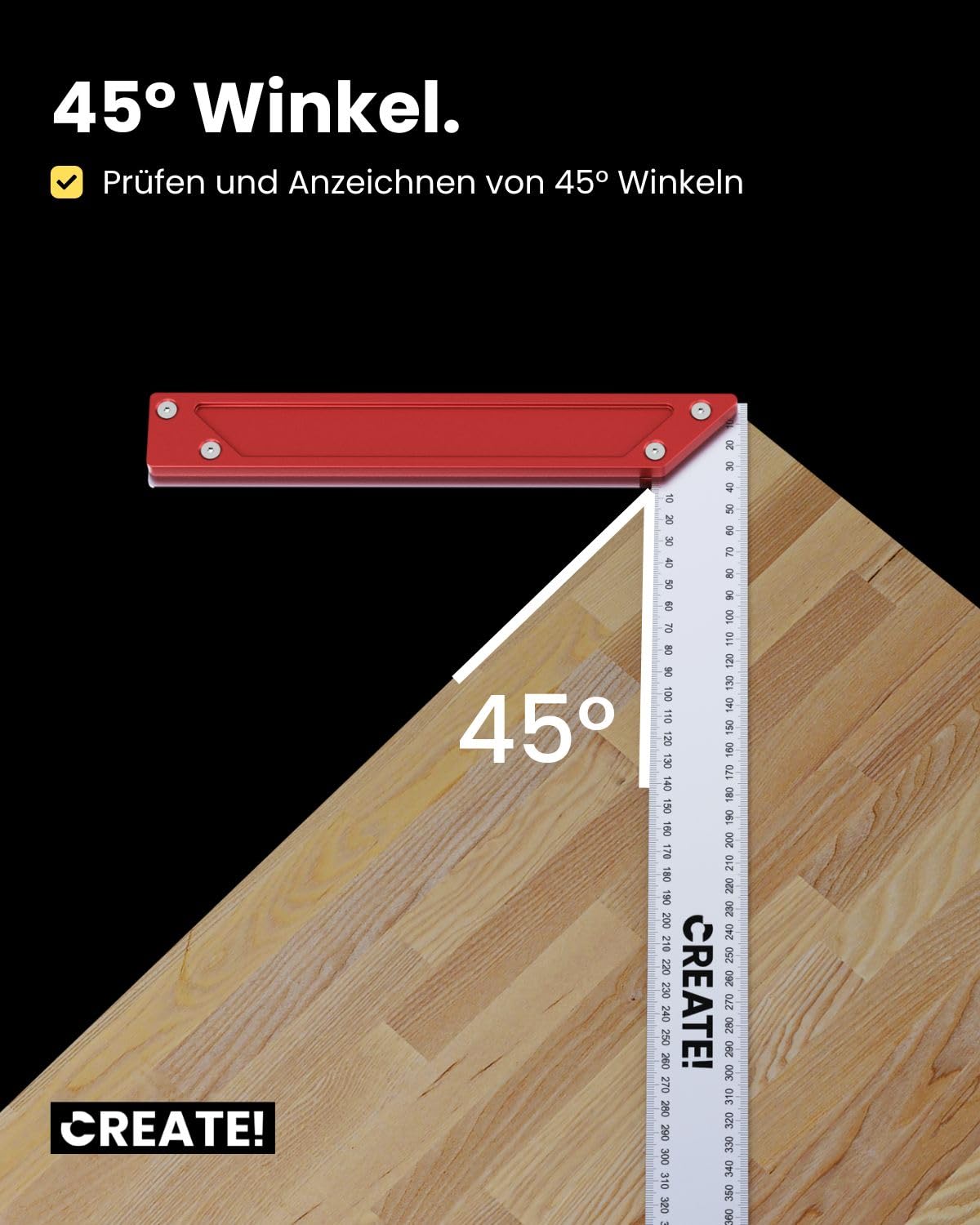 CREATE! Anschlageinkel 250 & 500 mm aus Stahl - Tischlerwinkel | Stahl, Tischlerwinkel, Präzisionswerkzeug