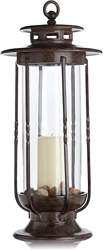 H Potter LinternaHuracán, Hierro, Marrón Charcoal, L, 0 volts