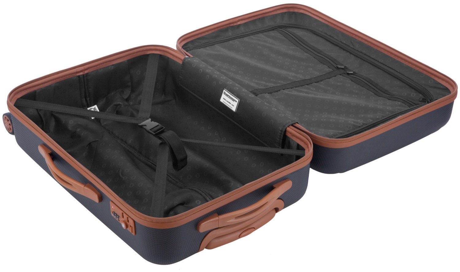 HAUPTSTADTKOFFER - Wannsee - Valigia da viaggio rigida e legera, grande 77 cm, Trolley ABS, TSA, 94 litri, Blu scuro