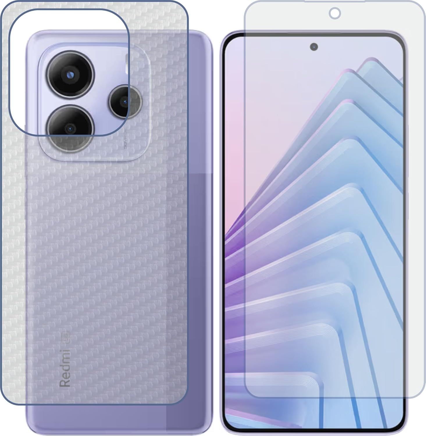 ZINGTEL Matte Flexible Fiber Tempered Glass with 3D Carbon Fiber Back Skin Compatible With Redmi Note 14 5G India AntiGlare Screen Protector Combo, Front & Back Screen Guard ZINGTEL Matte Flexible Fiber Tempered Glass with 3D Carbon Fiber Back Skin Compatible With Redmi Note 14 5G India AntiGlare Screen Protector Combo, Front & Back Screen Guard