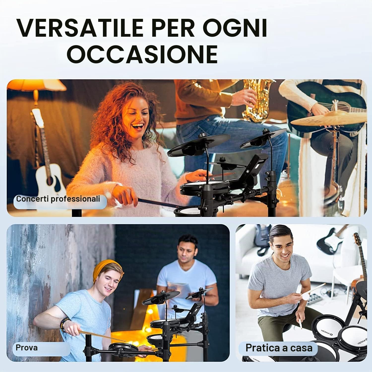 Coolmusic DM100 PA Workstation Amplificatore per monitor personale, Amplificata per batteria elettronica, ​Tastiera e altoparlante per chitarra acustica