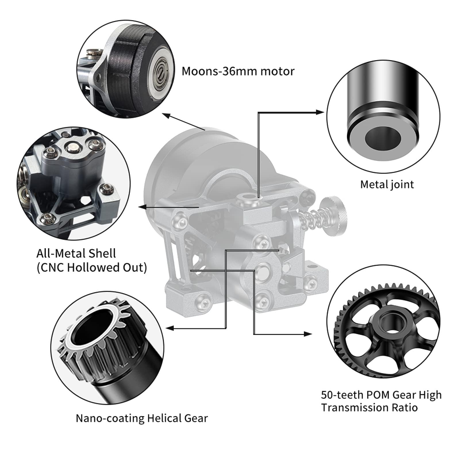 Mini-Leichtmetall-Extruder-Kit mit Motor für 3D-Drucker,