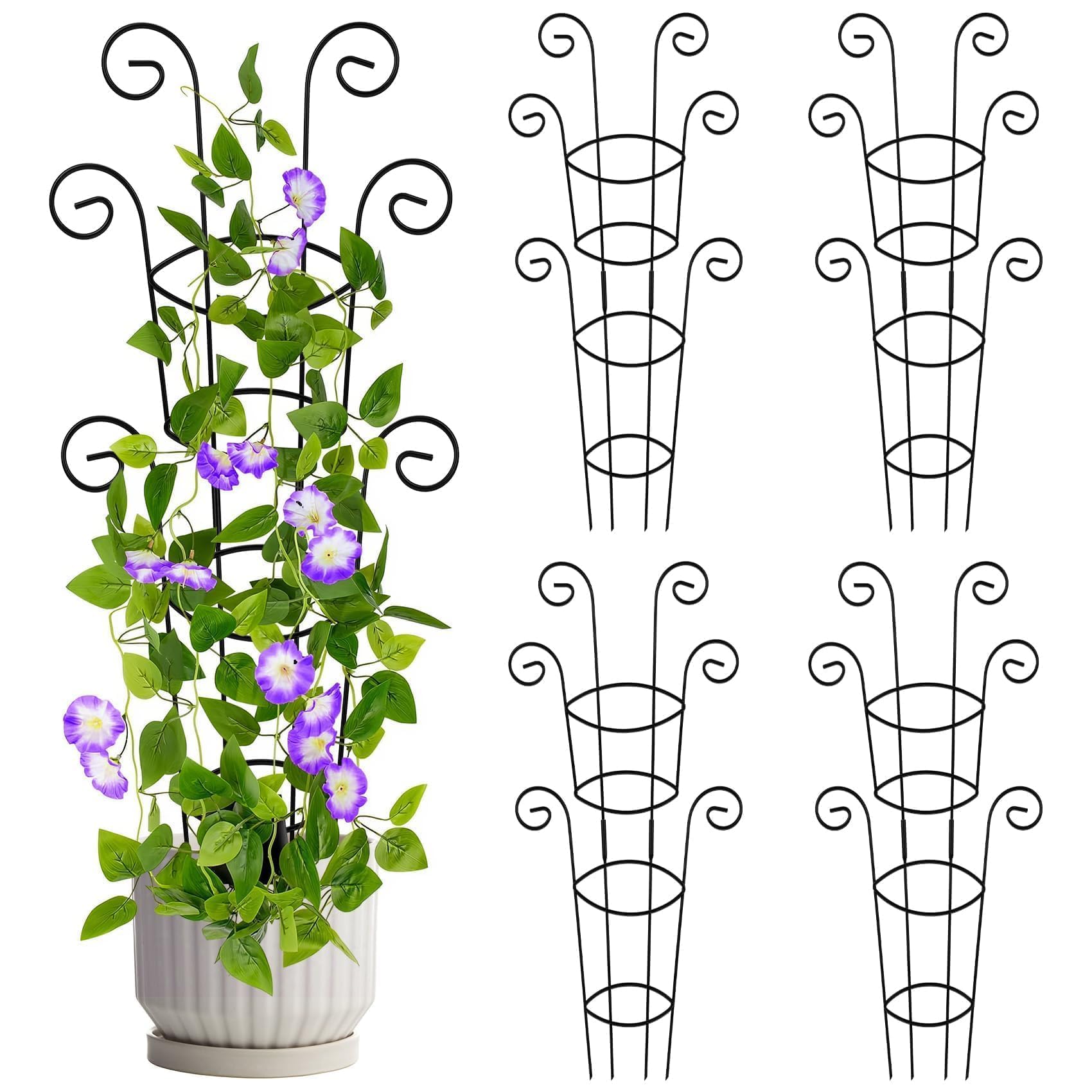 QIAOKAIYAN 30 Inch Tall Metal Plant Trellis
