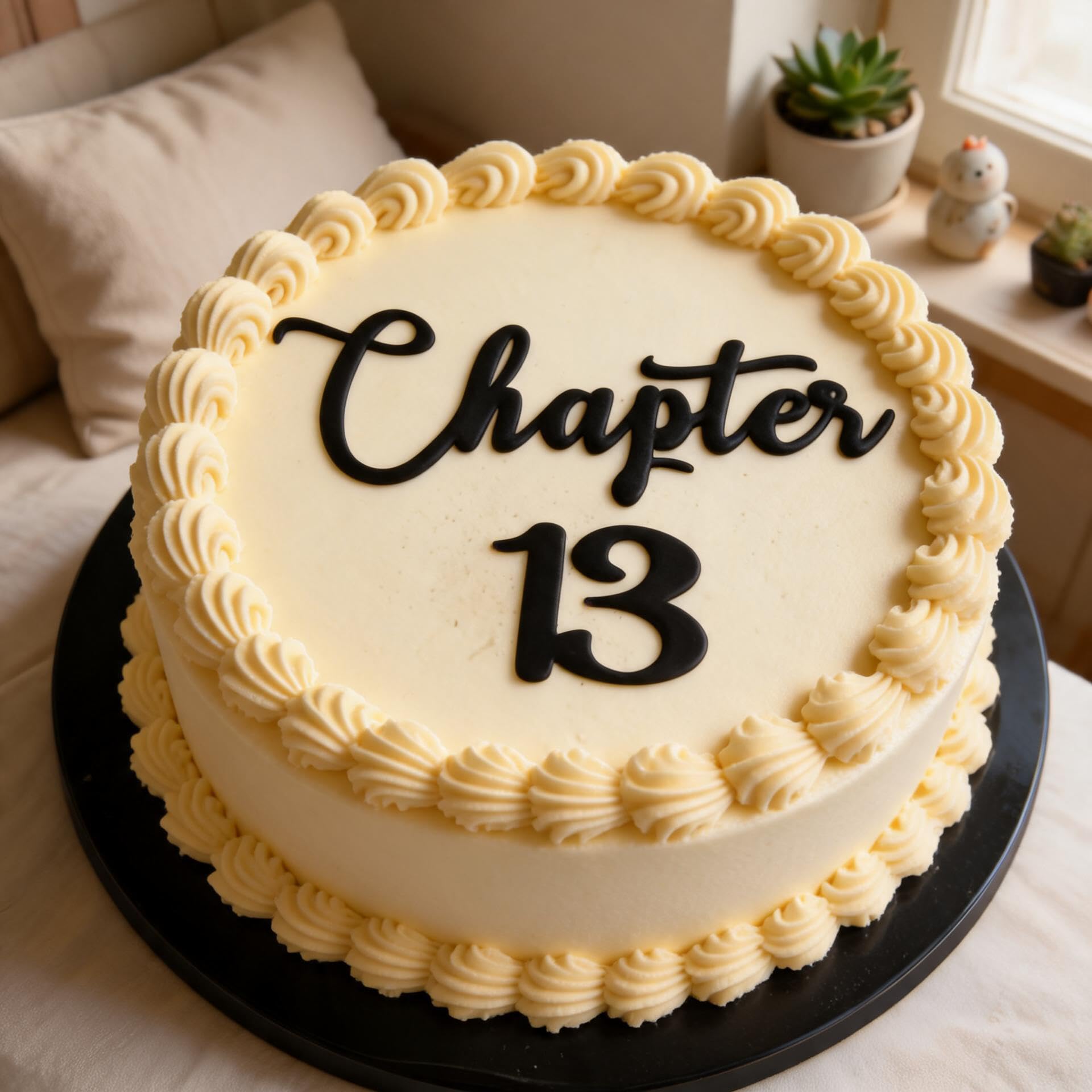 Chapter 13 Cake Topper – Acrylic black 13rd Birthday Cake Toppers, Number 13 Birthday Cake Pick for Girls & Boys, Cheers to 13 Years Old Birthday Wedding Anniversary
