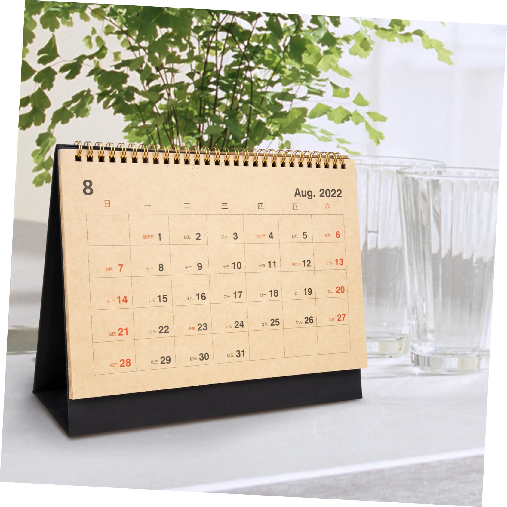 SEWACC 2 Piezas calendario plegable agenda personal organizador oficina planificador calendario 2023 chino calendars mensual de planes de escritorio Papel