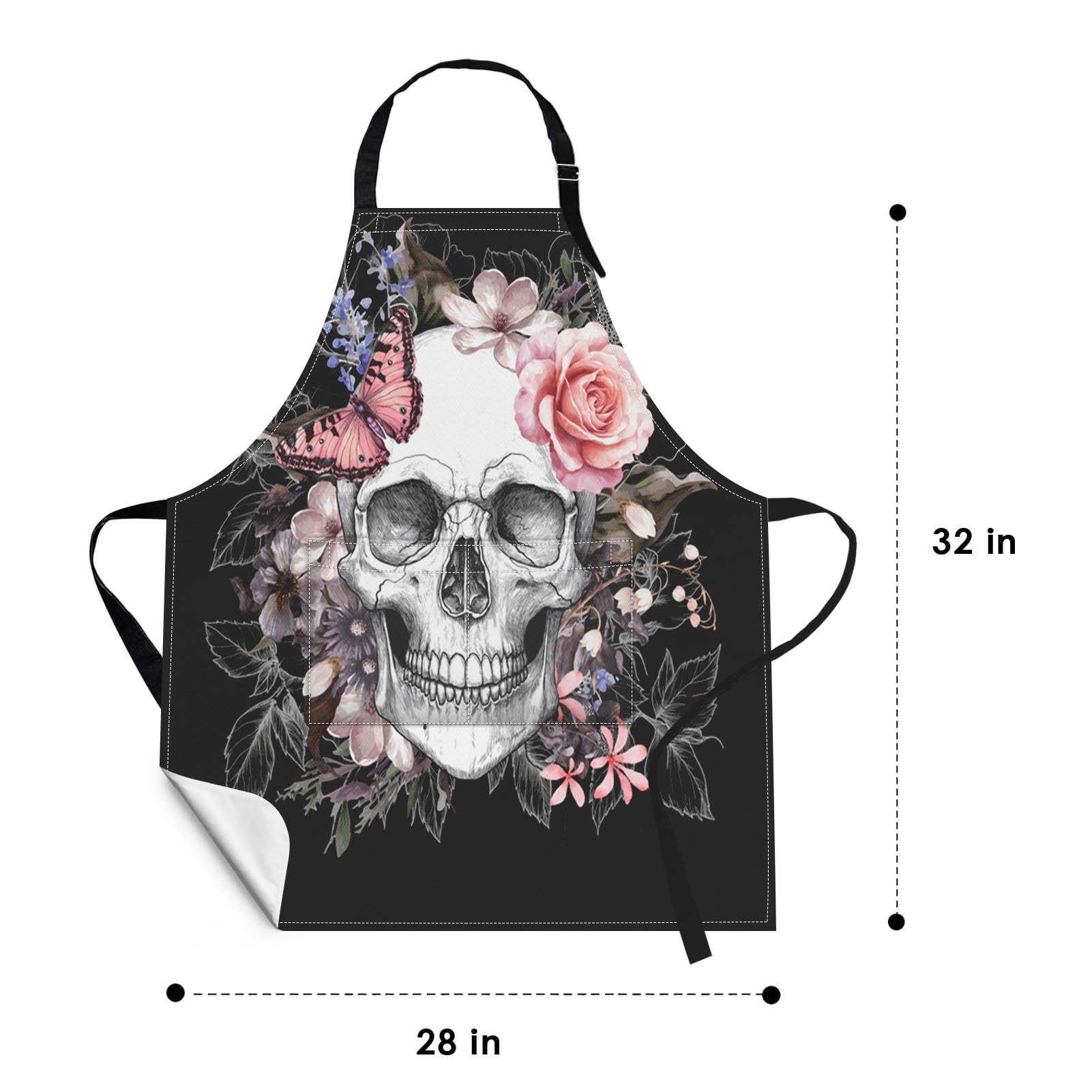 Britimes Kochschürze, wasserdicht, Kochschürze, Kochschürze, Kochschürze, Kochschürze, Kochschürze, Kochschürze, Kochschürze, Gartenarbeit, für Damen und Herren, mit Taschen, 81,3