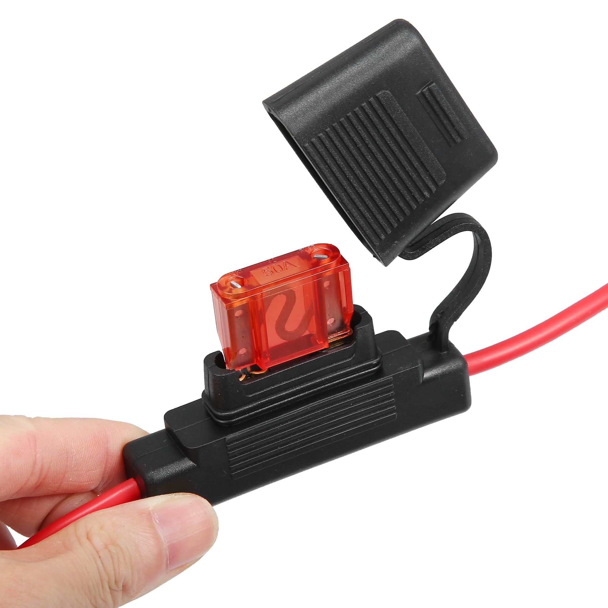 QUARKZMAN 2 Set DC 12V 10AWG 10 Calibro ATC Linea Fusibile Contenitore con 50A Fusibile