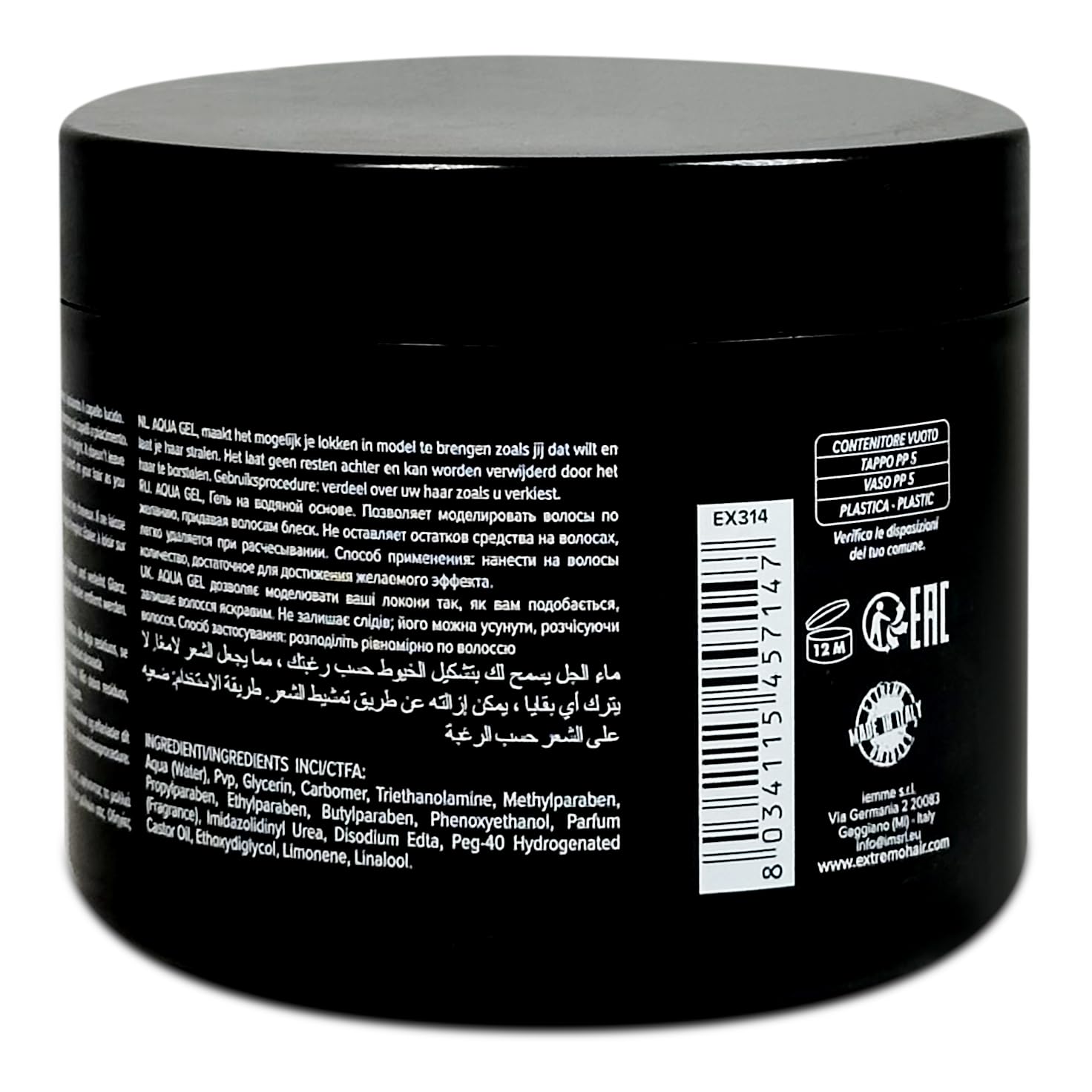 Gel Fijador Efecto Mojado 500 ml (5 Unidades) | Fijación Extra Fuerte y Sin Residuos para Todos los Cabellos – Brillo Húmedo Duradero