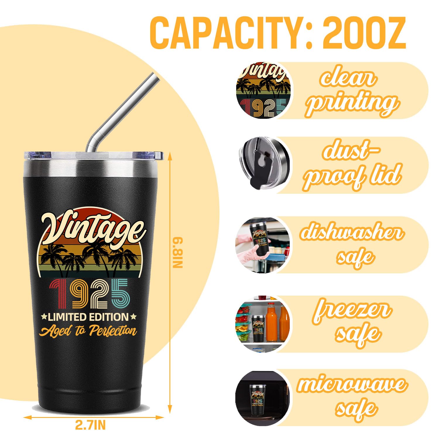 ミュージシャン 20TH ANNIV. THERMOS TUMBLER BUMP Amazon.com | 100th Birthday Gifts for Men Women Friends