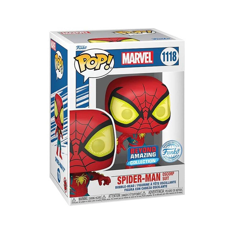 その他 Marvel  Spider Man Amazon.com: Funko POP! Marvel: Spider-Man Oscorp Suit