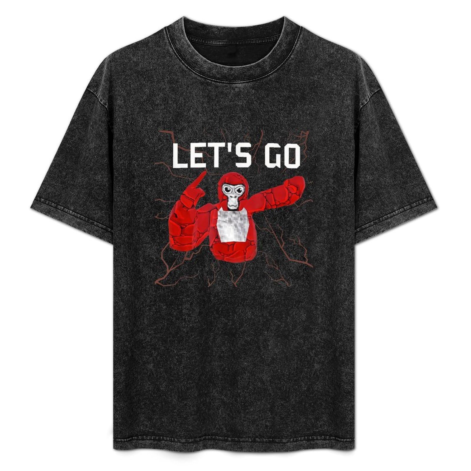 Gorilla Tag Merch for Kids Vr Gamer Unisex Printed T-Shirt Mens Black Tee Shirt L