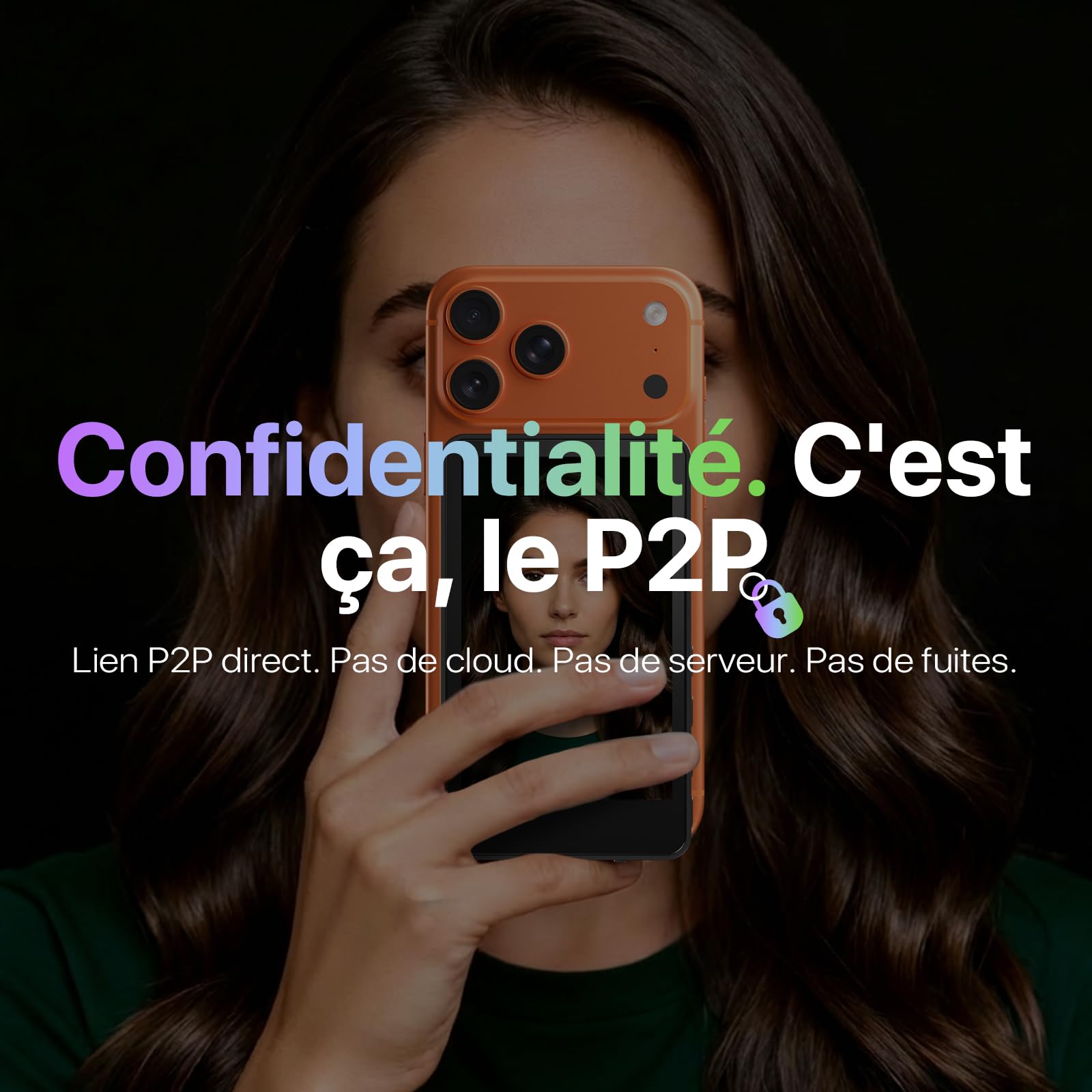 Moman Écran Moniteur Selfie sans Fil Magnétique 3,97" pour Smartphone | Compatible iPhone 7-17 et Android, 4K/1080p, 50m, Aperçu en Temps Réel pour Vlog, Tiktok et Live - Blanc