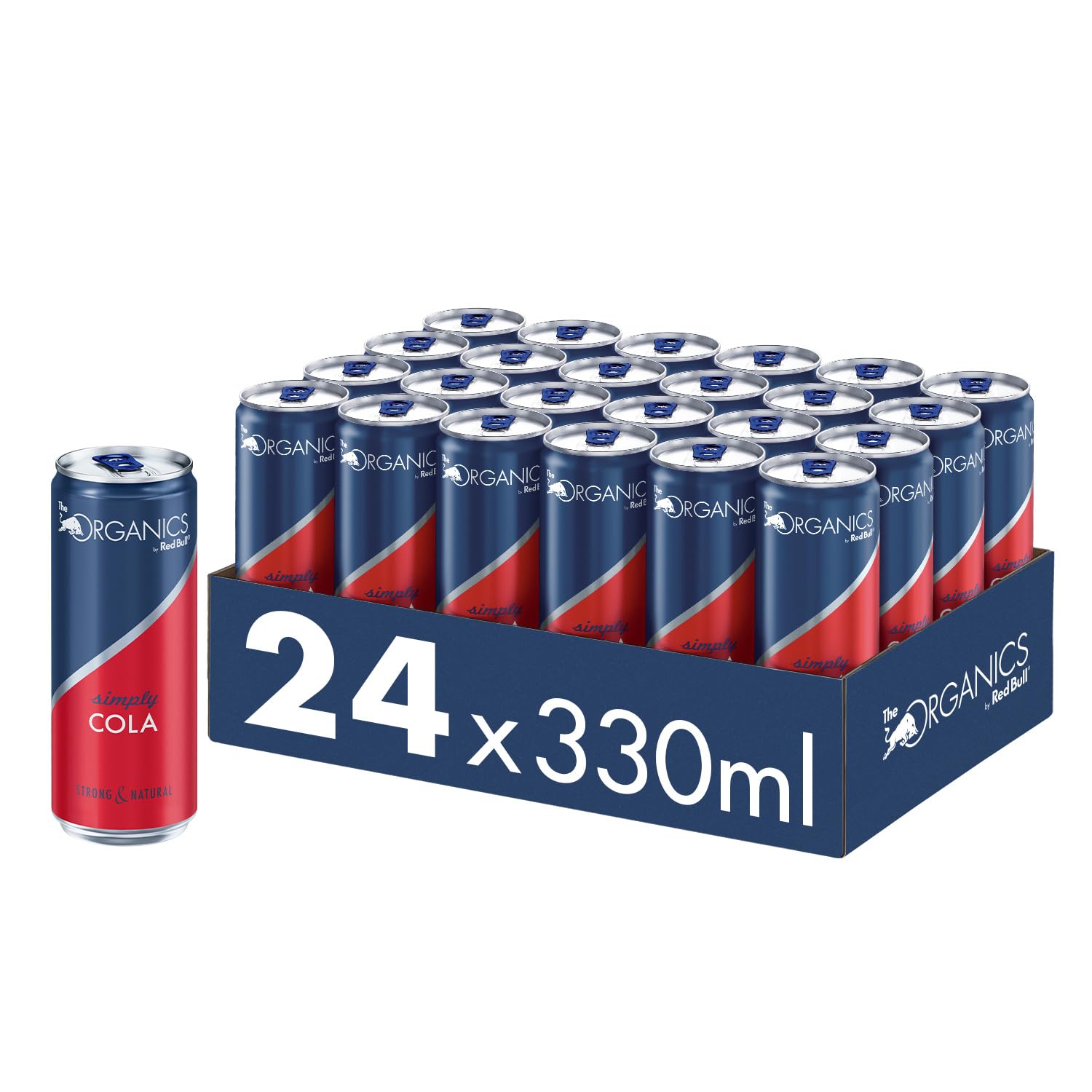 Organics Simply Cola by Red Bull 330ml - 24er Palette Dosen - koffeinhaltiges Bio-Getränk 100% natürliche Zutaten, EINWEG (24 x 330 ml)