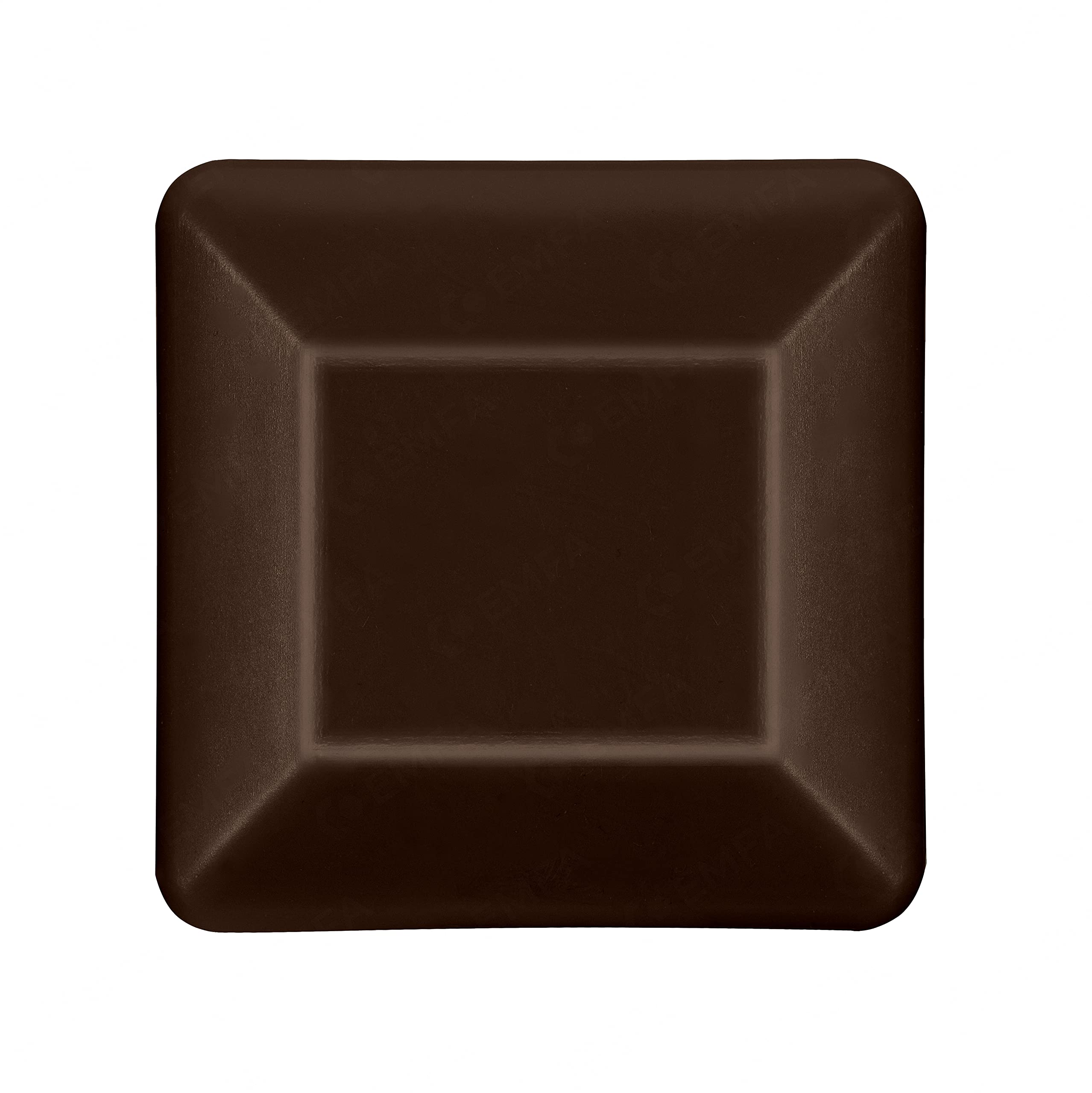 EMFA Tapa para poste de valla 80x80 mm 4 piezas Marrón Tapa para poste cuadrada Tapas para postes de valla Cubierta de valla de plástico Tapas para valla 8x8 cm — view 3
