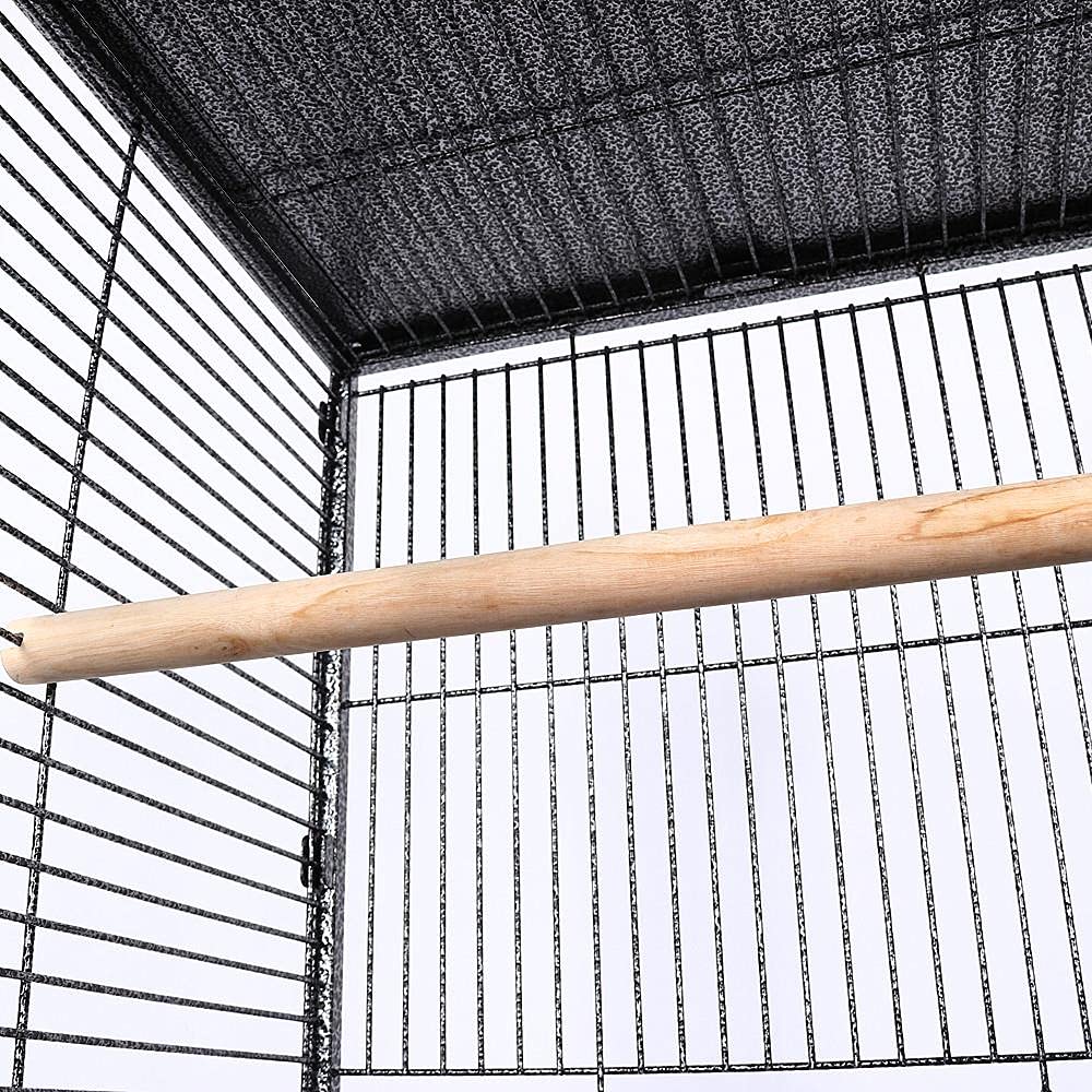 Yaheetech Grande Cage Oiseau Perroquet Volière Intérieur Exterieur avec roulettes Noir