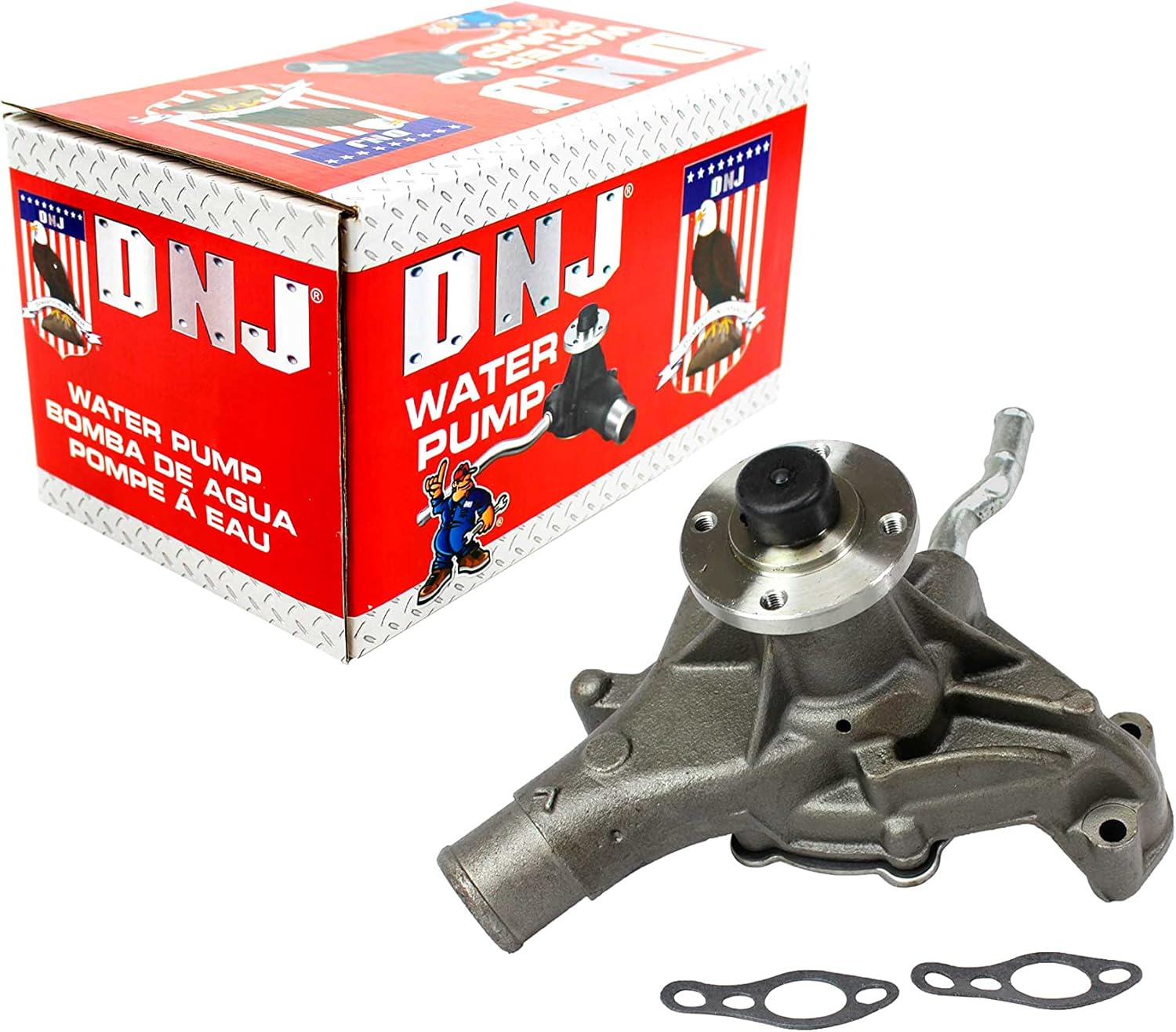 DNJ WP3104 Water Pump for 1996-2014 Cadillac, Chevrolet, GMC, Isuzu, Oldsmobile Astro, Blazer, Bravada 4.3L-5.7L V6 12V OHV 262cid