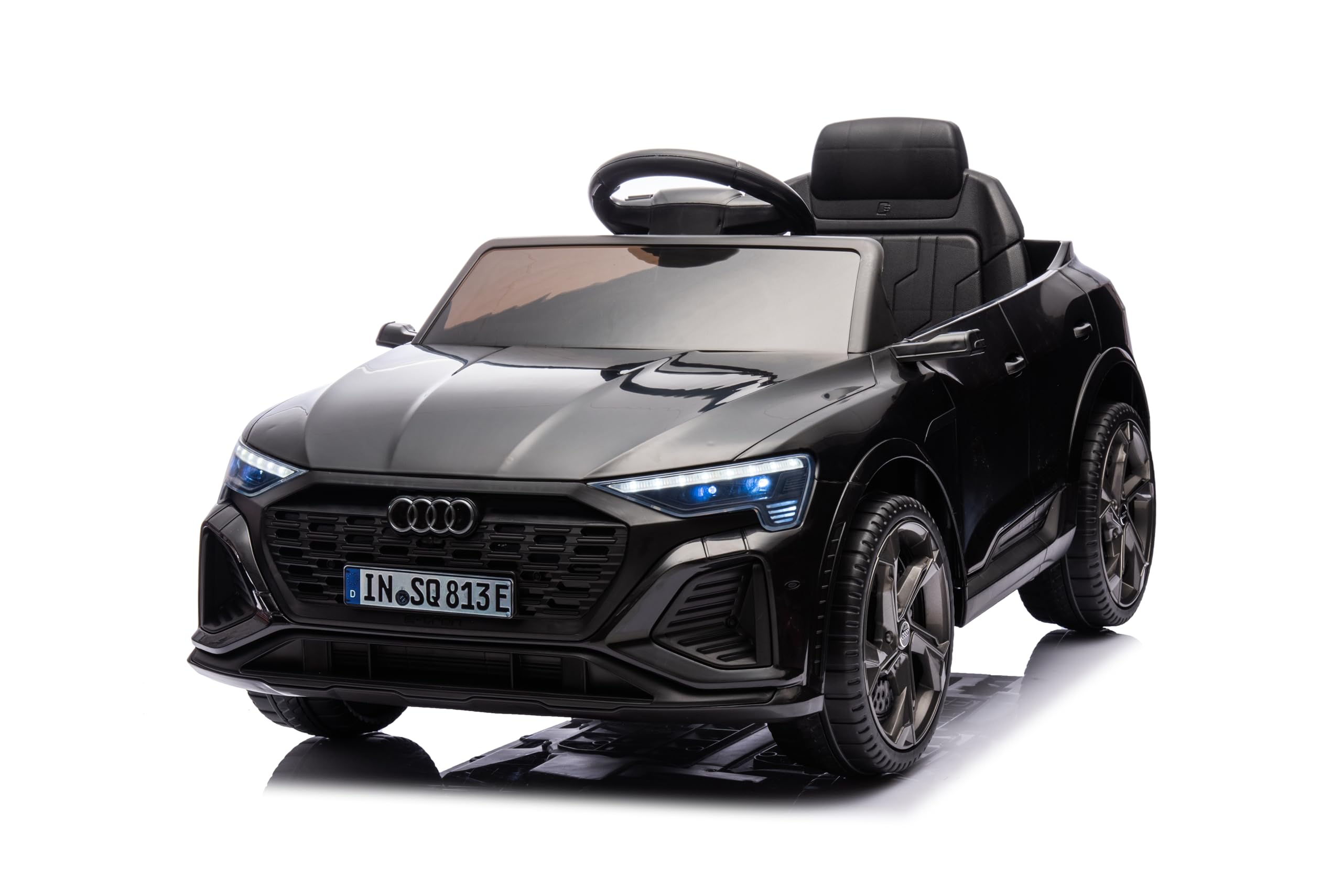FINOOS Voiture électrique Enfants A.UDI SQ8 e-tron 12V télécommande 2,4GHz Noir