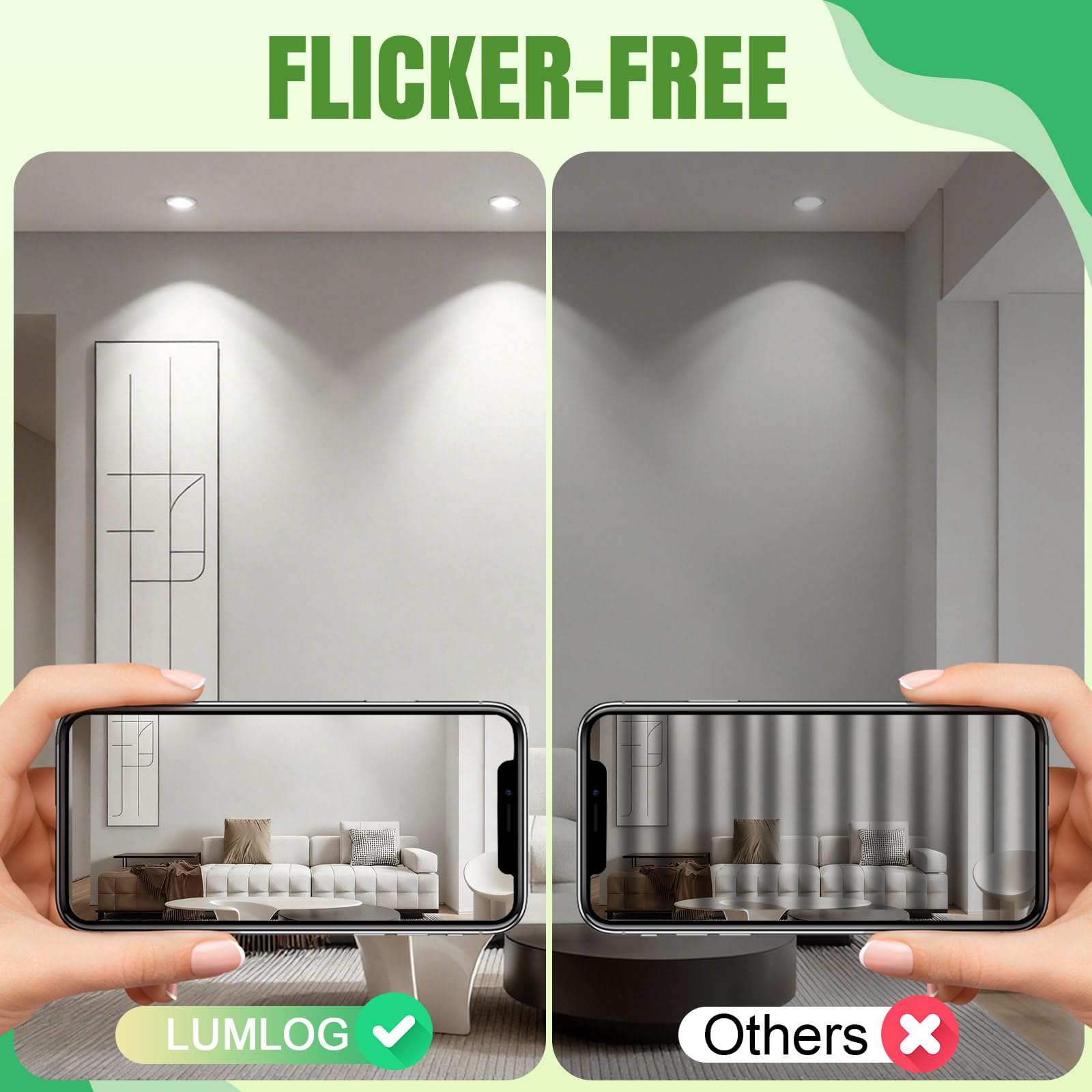 Lumlog GU10 LED Bulbs Cool White 6000K, 5W (50W Eqv), 810LM, CRI>80, 38° Beam, Non-Flicker, Non-Dimmable, Energy Class C - Image 3