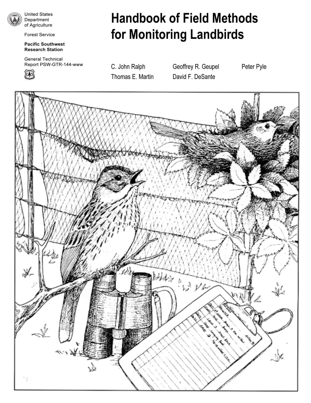 Handbook of Field Methods for Monitoring Landbirds