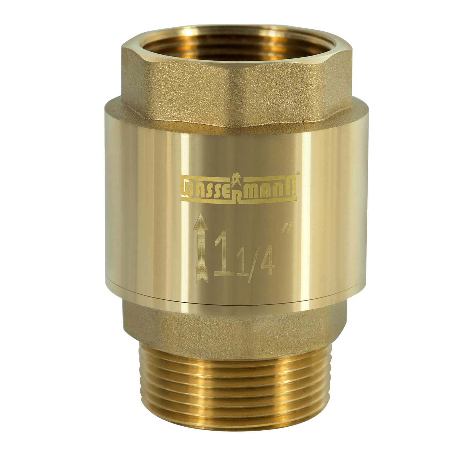 Wassermann 1-1/4 inch Brass Check Valve