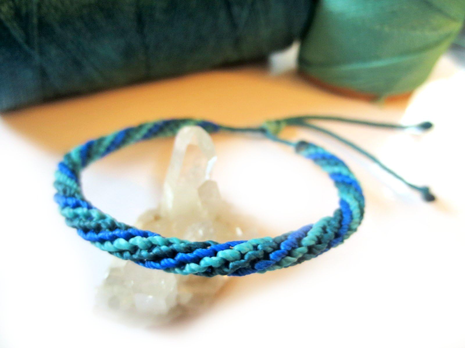 Blue (Royal Blue, Steal Blue and Turquoise Blue) Macramé Friendship Bracelet Handmade brasilian/surf/bohemian/unisex threads cords wristband Papacho Creations