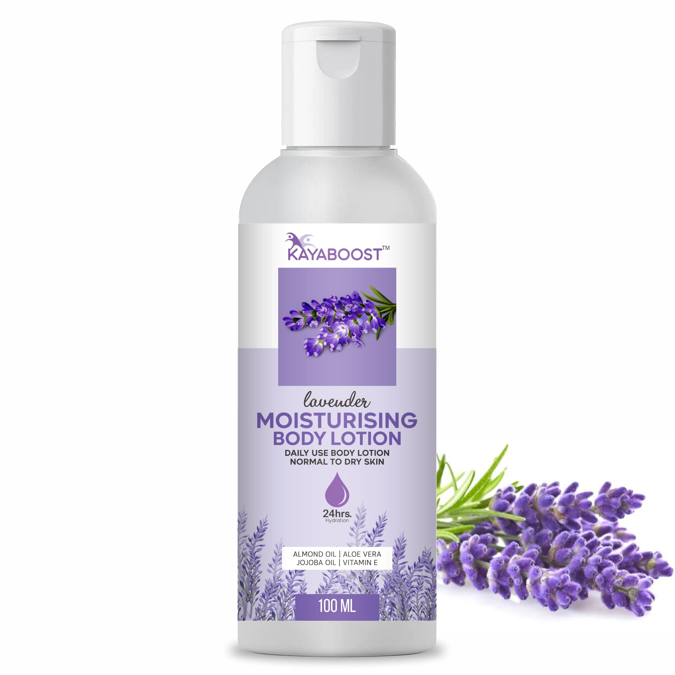 Lavender Moisturising Body Lotion 100ml | 24Hr Hydration with Aloe Vera, Almond Oil, Jojoba Oil & Vitamin E | For Normal to Dry Skin-image-35