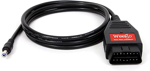 Weego OBD II 12V Ahorro de memoria, ajuste Keeper, compatible con salida de conector de barril de 0.197 in (JSOBD) - JSOBD-1