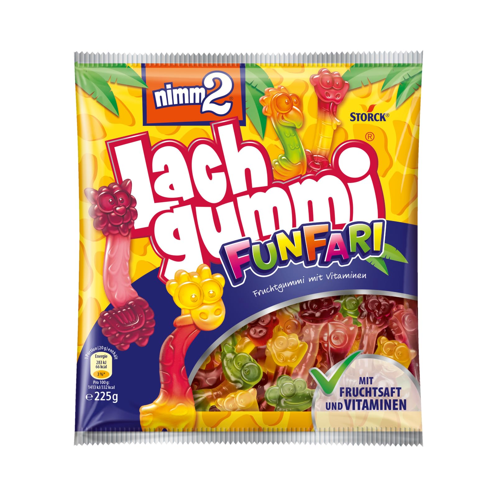Funfari Lach Gummi - Bonbons Délicieuses Friandises Surprises aux Saveurs Intenses, Idéales pour les Amateurs de Gourmandises, Parfaites pour les Fêtes - Compatible avec Nimm2-225g