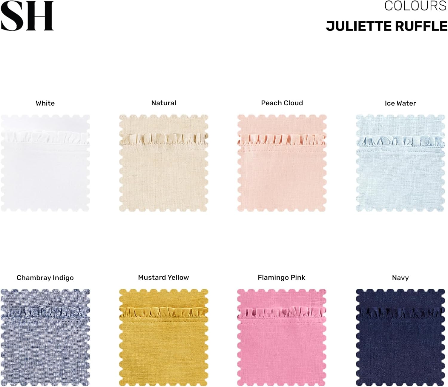 Solino Home Ruffle Linen Table Runner 72 Inches Long - 100% Pure Linen Natural Table Runner 14 x 72 Inch for Spring, Easter, Mothers Day - Juliette Ruffle, Handcrafted and Machine Washable - Image 7