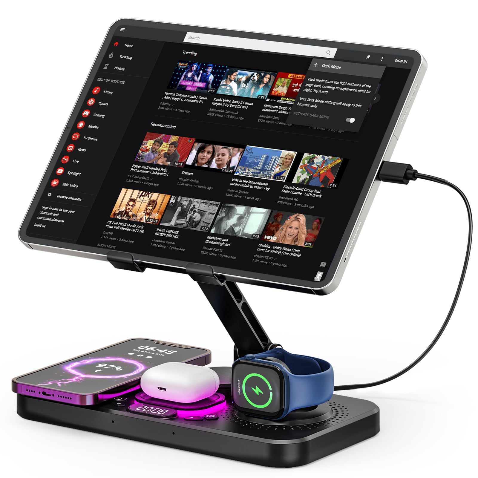 Caricatore Wireless 3 In 1 - Per IPhone, Apple Watch E AirPods, 15W, Ricarica Rapida - Foto 2