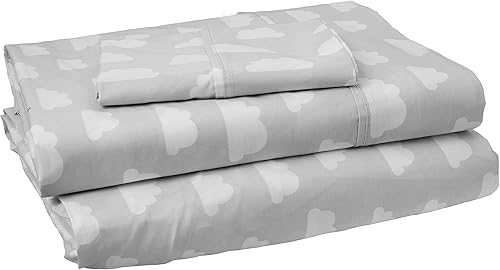 Pointehaven 200GRCLDSSTW - Juego de sábanas, individual, gris