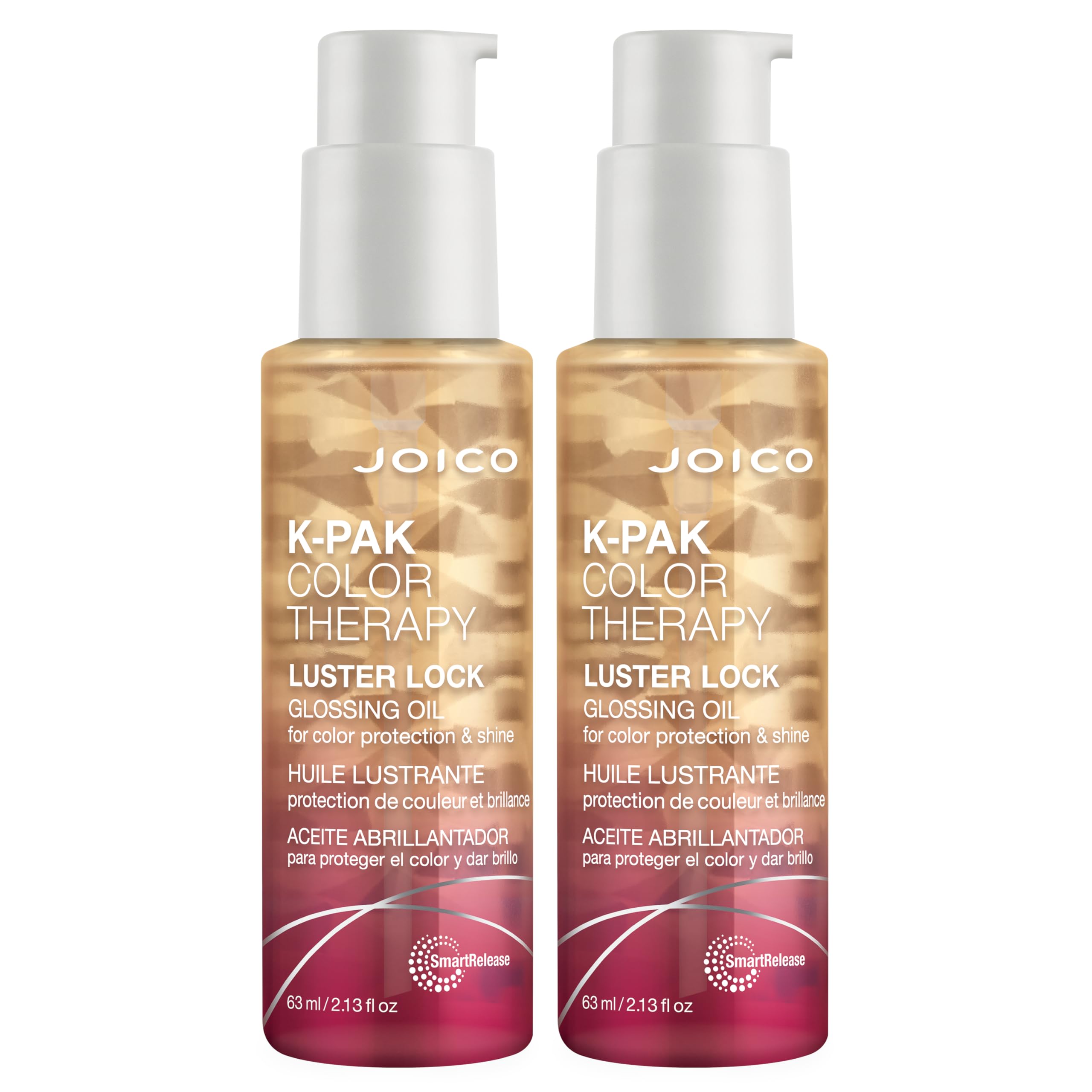 K-PAK Color Therapy Luster Lock Glossing Oil, For Color-Protection & Shine, For Color-Treated Hair, 2.13 Fl Oz (Pack of 2)