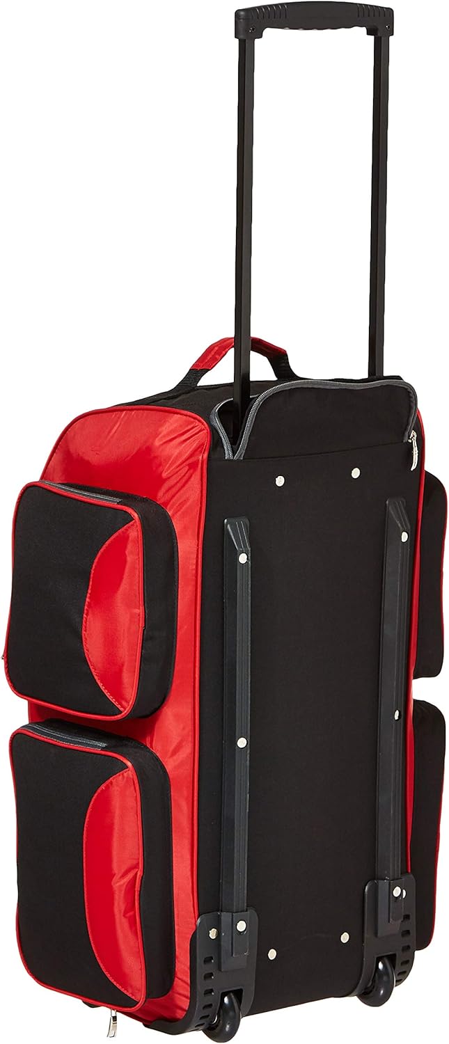  | Fila 26" Lightweight Rolling Duffel Bag, Red, One Size | Travel Duffels