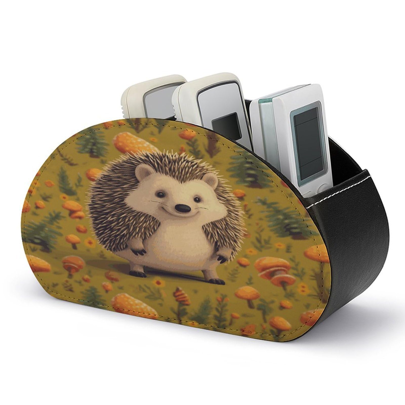 Btcowzrv Style Hedgehog Remote Control Holder With 5 Compartments