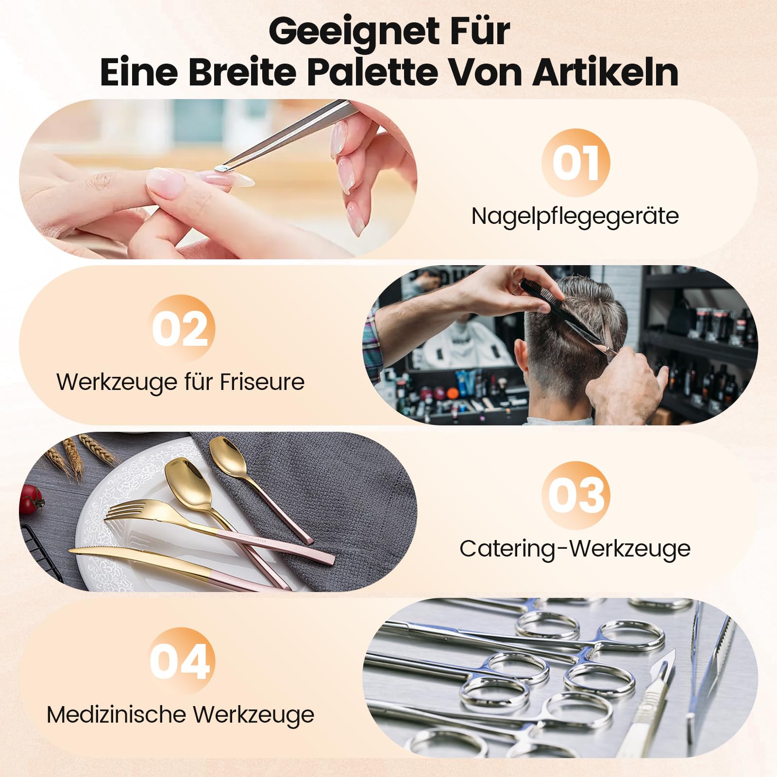 300W sterilisator für instrumente, 230℃ Heißluftsterilisator Desinfektion mit einstellbarem, Timer Kleine Sterilisatoren für Nagelwerkzeuge Kosmetikwerkzeuge Fußpflege