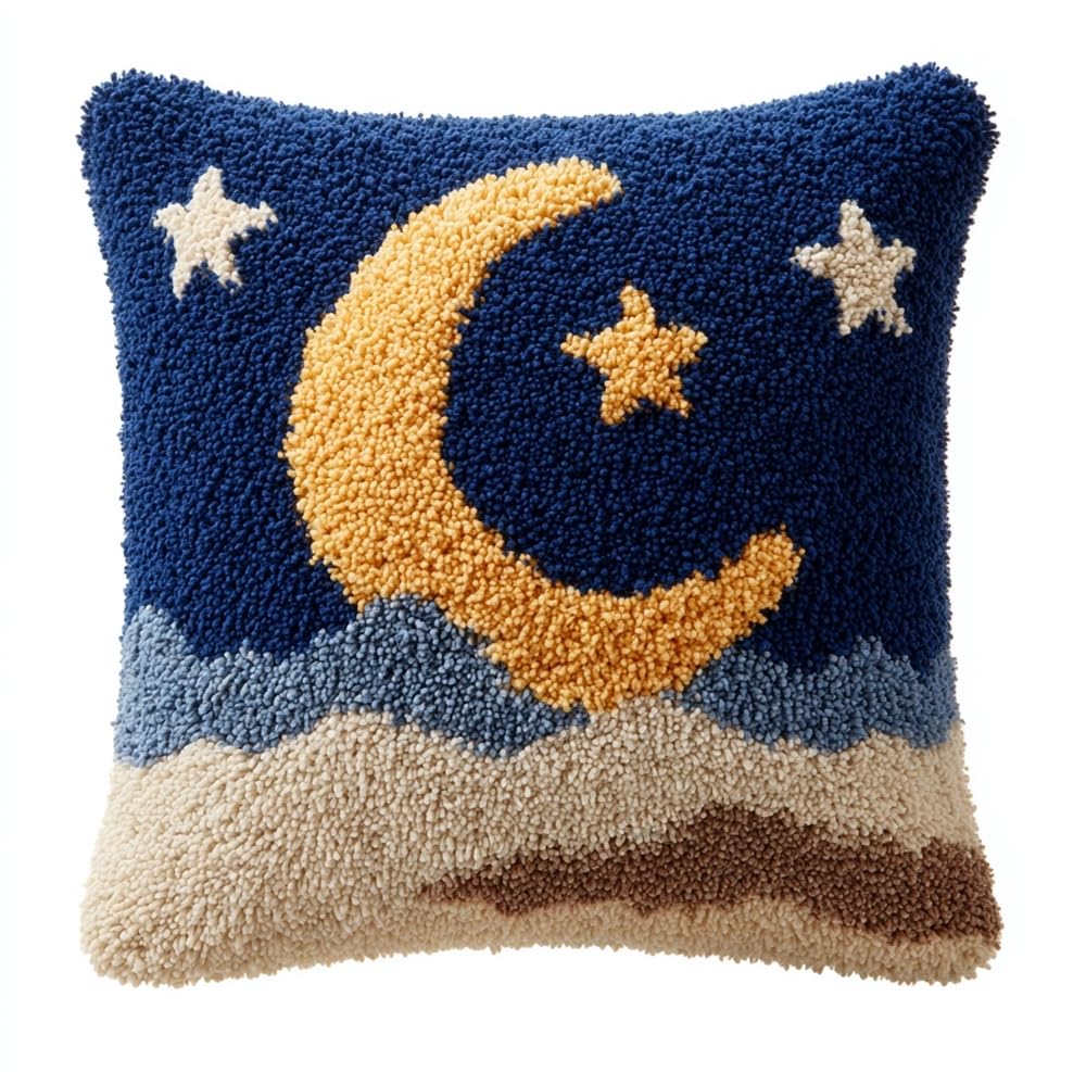 Kitphoenix Stars And Moon Diy Latch Hook Kit