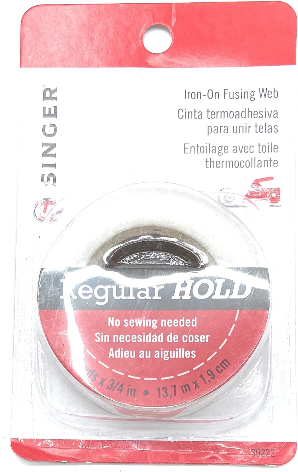 Singer Iron-On Fusing Web, Fabric Adhesive-Stitch Witchery -15 Yards /=3/4'', White