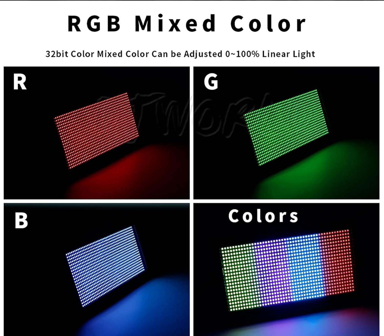 SHEHDS Fase Strobe Light Wash LED 200W RGB Marquee (8 segmenti) Uplights DMX512 Metal Housing DJ Light